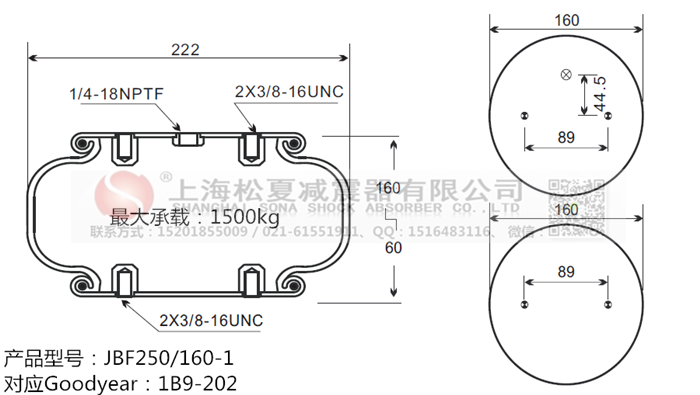 JBF250/160-1橡膠<a href='http://m.msabry.com/' target='_blank'><u>空氣彈簧</u></a>